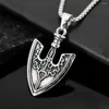 Pendant Necklaces Vintage Viking Celtic Shield Sword Charm Men's Necklace Fashion Hip Hop Punk Jewelry Accessories Party Gift Wholesal