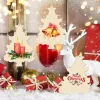 10pcs/zestaw 2 mm drewniane ozdoby świąteczne Zestaw DIY Blank Niedokończony drewniany ozdoba do rzemiosła wiszące dekoracje imprezowe