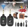 Cables Guitar Wireless System Transmitter Receiver 4 Channels With USB Rechargeable Battery A8 Stringed Musical Instrument Accessories