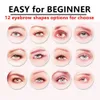 1 Set Eyebrow Shaper Kit wiederverwendbare Augenbrauenvorlage mit Riemen Augenbrauen Rasiermesser Frauen Mädchen Kosmetische DIY -Pflege -Augenbrauen -Werkzeug