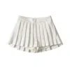 Zoki Sexy Women Gonne pieghettate pieghettate High Waist Summer Vintage Mini Tennis coreano Studente White Dance Skirt 240408