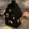 Candle Holders House Shape Holder Antique Lantern Holds Tealight TEEALight Country Farmhouse Tablett Shelf Tea Light