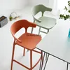 Minimalist Backrest Bar Stool Plastic High Legs Lounge Kitchen Bar Chair Designer Nordic Dining Taburetes De Bar Home Decor