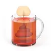 2pc wiederverwendbares Silikon -Tee -Infuser kreativer Poop Form Funny Kräutertee Kaffeefilter Diffusor Sieb Accessoires