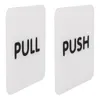 Creative Modern Push Sliding Door Stickers Signboard Sliding Door Wooden Villa Moving Sign Glass Door Warning Sign 1 PairOffice