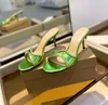 Tofflor 2024 Summer Round Head Wave One Step High Heel Gold Sexy Open Toe Sandals