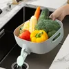 Tigela de lavagem de candidato e manusear vegetais de frutas de frutas cesta de drenagem para frutos de arroz Gadgets de cozinha de grãos