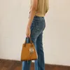 Moda niestandardowa torba na bitę o dużej torebce Kobiet luksusowy design torba crossbody koszyk warzywny zszyty kontrastowe style kolorów