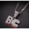 Bijoux hip hop glacé sur le nom personnalisé Colliers de chaîne de girouts blancs penda jllzgl yy dhhome244c