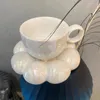 Tasses gras fleurs café en céramique et tasses