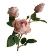 Flores decorativas D0AD Vintage Small Rose Artificial Flower Decoration Single Haste Fake Roses Party Wedding Pograph