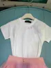 Popular baby tracksuits girls Dress suit kids designer clothes Size 90-150 CM Embroidered logo T-shirt and pink lace skirt 24April