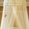 Elegant Hung Dome Mosquito Net pour lit double princesse Girl Girl Round Ronde Couche de literie en dentelle 240407