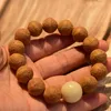 Bodhi du Népal soigneusement sélectionné deuxième deuxième bracelet de perle Bouddha en cuir lourd et jaune