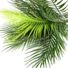 Decorative Flowers 50cm Artificial Palm Tree Plants Fake Tropical Green Ferns Jungle Plant Plastic Leaves Home Decor For Indoor Outdoor