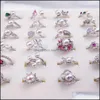Paramètres de bijoux 36 styles anneau de perle accessoires de bricolage anneaux de mariage de mode S925 sier pour livraison de gouttes cadeaux féminines dhfju