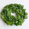 Fleurs décoratives 12pcs 2m artificiel Ivy Green Leaf Garland Plantes Vine For Home Wedding Decoration Plastic Roard String Wall Decor Fake