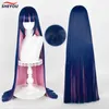 Falza in costumi di anime Calza Anarchia Wig Wig Anime Panty Stocking con parrucche per capelli sintetiche resistenti a calore da 100 cm/120 cm.