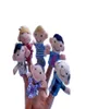 Family Finger Puppets Toys Söta tecknad fylld tygdocka Hand Puppet Children039s Pedagogisk Plush Toy Talking Props 6pcsse3679776