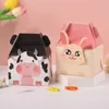 Present Wrap 10st Cartoon Animal Cake Box Portable Hanging Candy Cookies Dessert Packaging Boxar Barn födelsedagstillbehör