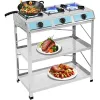 Combos Propan Gas Spis 3 Burner Gas Spis med avtagbar benstativ Portable Gas Spis Auto Tändning Camping Three Burner LPG