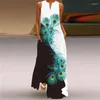 Casual jurken Harajuku Butterfly Gedrukte zwarte jurk 2024 Elegante vintage vrouw zomer strand mouwloze meisjes lange vrouwen