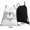 Backpack Ancient 2 Hand Heart 2nd Version BW Portable Drawstring Bags Bundle Pocket Sports Bag BookBag For Man Woman