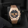 Men Top App Factory AP Automatic Watch AudempiGues Royal Oak Offshore Epic Watch 41mm Blue Index Hour Mark Dial Rose Gold