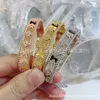 High end designer bangles for vancleff High version V Golden Wide Edition Kaleidoscope Bracelet Thick Plated 18K Gold Light Luxury and Luxury Sense Original 1to1