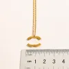 Groothandel eenvoudige ontwerper 18K GOUD VERPLICHTEN HANDER Kettingen beroemd merk dubbele letter roestvrijstalen staal staalketting liefhebbers feest sieraden CRG2404122-6