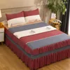 Bedding Sets American Bed Skirt Conjunto de três peças de três peças e 2 fronhas em casa imprimida no outono inverno