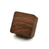 Jewelry Pouches Vintage Wooden Ring Box Organizer Square Wood Grain Wedding Rings Holder Earrings Display Packaging Gift Boxes