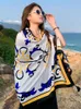 Scarves Travel Vacation Vintage Casual Women Silk Scarf Floral Print Sarong Beach Wrap Shawl Lady Sunscreen Bandana Hijab Scarve Pareo