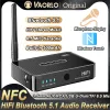 Microphones NFC Bluetooth 5.1 Récepteur audio 6.5 Micphone Karaoke Singing HIFI Musique stéréo Adaptateur sans fil 3.5 mm AUX / RCA / USB UDISK / TF / 6