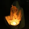 Bandlers Ghost Statue Holder Faceless Votive Resin Spooky Halloween Sculpture pour la pièce maîtresse de table