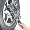 Car Wash Super Brush Plush Premium Wheels Borstel Niet-sliphandgreep Gemakkelijk om velgen te reinigen spaken wiel vat auto-accessoires