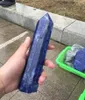 Cirka 400 g vackra naturliga lapis lazuli kvartskristall dubbelpunkt läkning lingite stor singel spetsig sex prism8158755