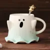 Mugs Halloween Ghost Ceramic Coffee Cups Creative Office Cartoon Water Cup Hushållen Lovely Milk Tea Espresso Latte Mugg