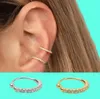 1pc liten öron manschett Dainty Conch Huggie CZ Non Pierced Diamond Nose Ring Fashion Smycken Women Gift5885501