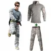 Pants Tactical Men's Hunting Suit Camouflage Sniper Suit Mountaineering Vandring Sportkläder Uniform Shirt + Pants Twopiece Set