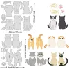 Animal Cat Metal Die Cuts Fish Cat Paw Print Snijden sterft voor kaart maken DIY Scrapbooking Craft Paper Foto Album Geschenken Journal