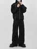 Men's Pants Dark Line Casual Hooded Hardshell Suit Street Moped Man