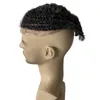European Virgin Human Hair Replacement 1BGrey Afro Cornrow Full Lace Toupee 8x10 Manlig spetsenhet för gamla svarta män