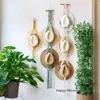 Tapisserier Boho Macrame Double Hat Hanger Organiser Rack Storage Display Farmhouse Decor Christmas Gift