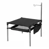 Camp Meuble Cam en aluminium Tableau en alliage portable grill tralight pliage plage compact avec poteau lumineux pour pique-nique BBQ RV Drop livraison DHMRJ