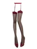 Сексуальные висящие носки шелковые ночные клубы, прыгающие ремни Дикси. Один кусок чистое желание красное контрастное край