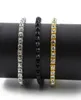 Hip Hop Bracelet Gold Plated Bling Bling 1 Row Iced Out Cz Bracelet Top Fashion Mens Jewelry Y1015681989