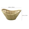 Dinnerware Sets Bamboo Storage Basket Natural Style Egg Handheld Trays Deviled Eggs Weaving Woven Household Holder Multi-function