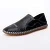 Casual Shoes Design Loafers Men 2024 Autumn High Quality Pu Men's Outdoor Fashion Mjuk och bekväm promenad Flat