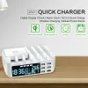 Chargers Kephe Qi Charger sans fil Fast 6 Chargeur USB Charge rapide 3.0 Corloge de charge sans fil Affichage LCD pour iPhone Xiaomi Huawei